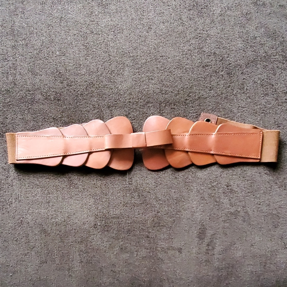 Leather and elastic belt